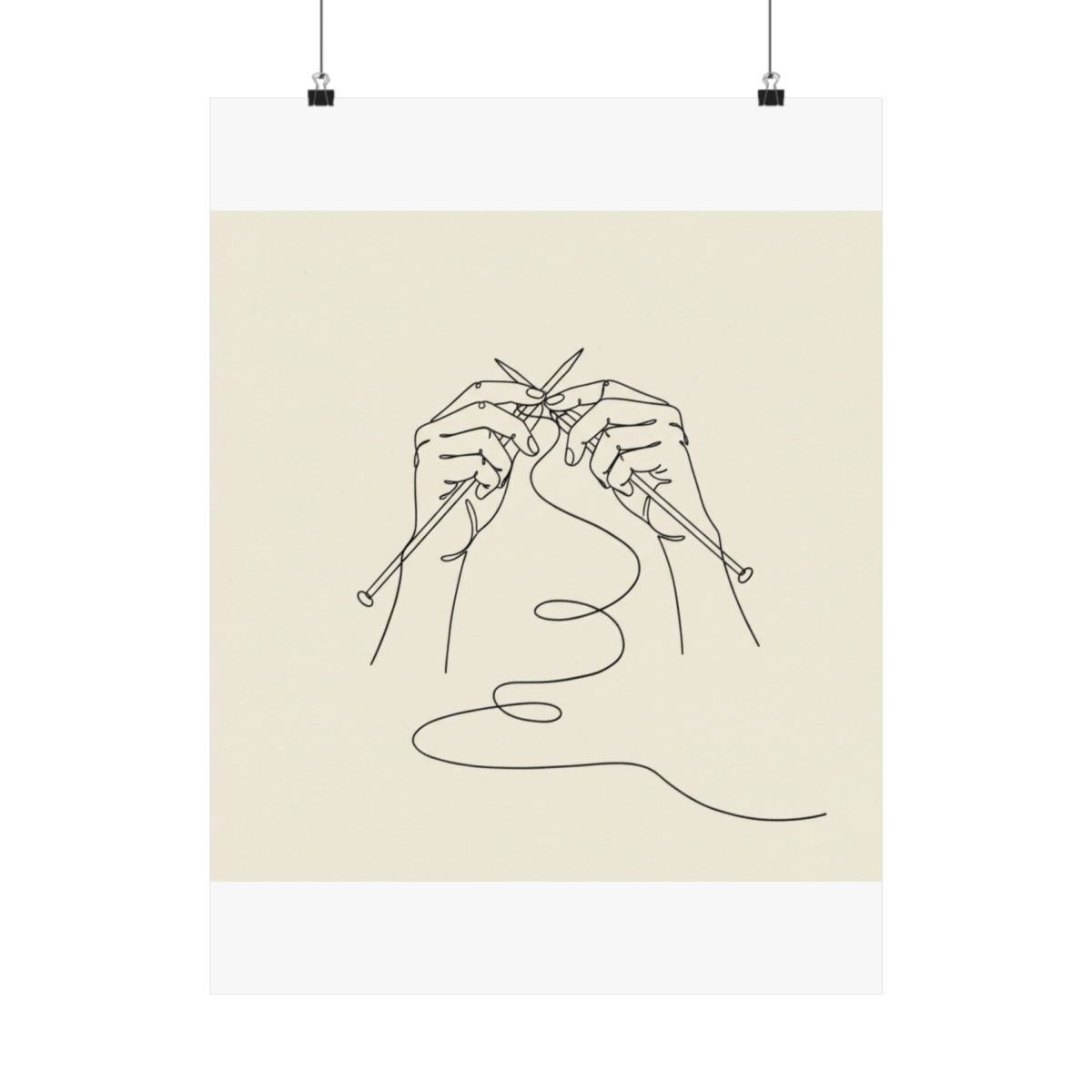 Knitting Hands — Poster