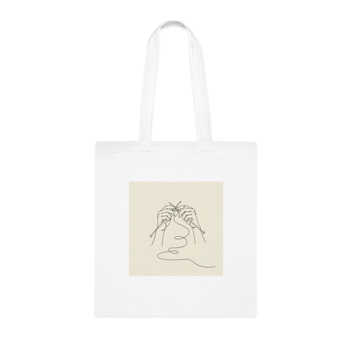 Knitting Hands — Tote Bag