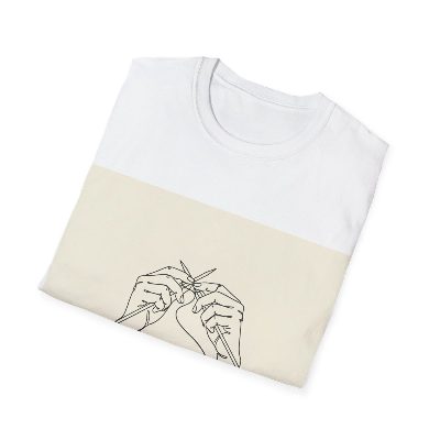 Knitting Hands — White view