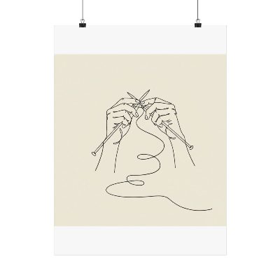 Knitting Hands — Poster