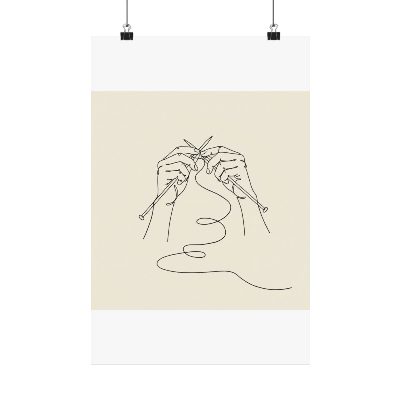 Knitting Hands — Poster — 12″ x 18″ view