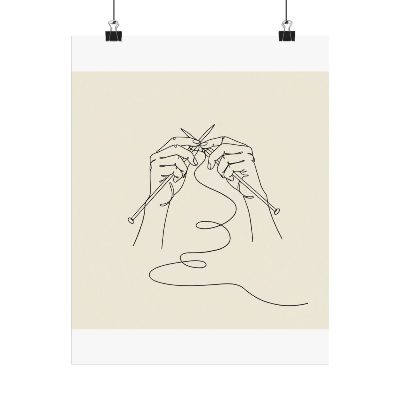 Knitting Hands — Poster — 11″ x 14″ view