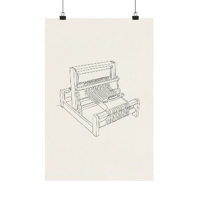 Loom in One Line — Poster — 12″ x 18″ view