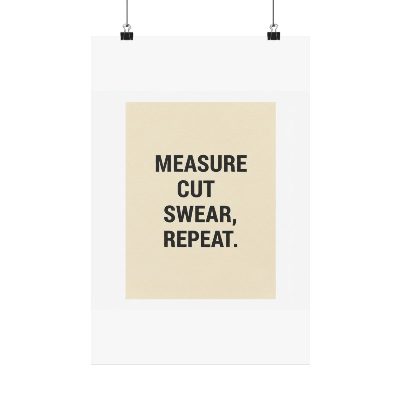 Measure, Cut, Swear, Repeat — Poster — 12″ x 18″ view
