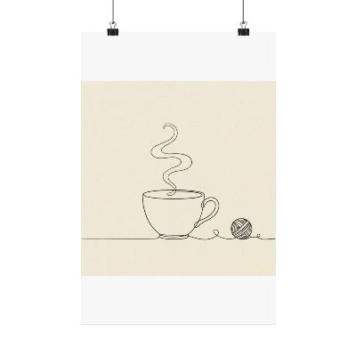 Tea & Yarn — Poster — 12″ x 18″ view