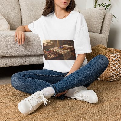 The Block Print Table — White view