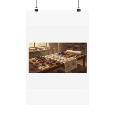 The Block Print Table — Poster — 12″ x 18″ view