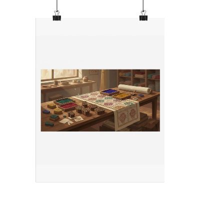 The Block Print Table — Poster — 11″ x 14″ view