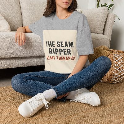 The Seam Ripper Is My Therapist — Sport Grey view